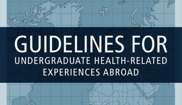 Guidelines for Undergraduate Health Title Page.